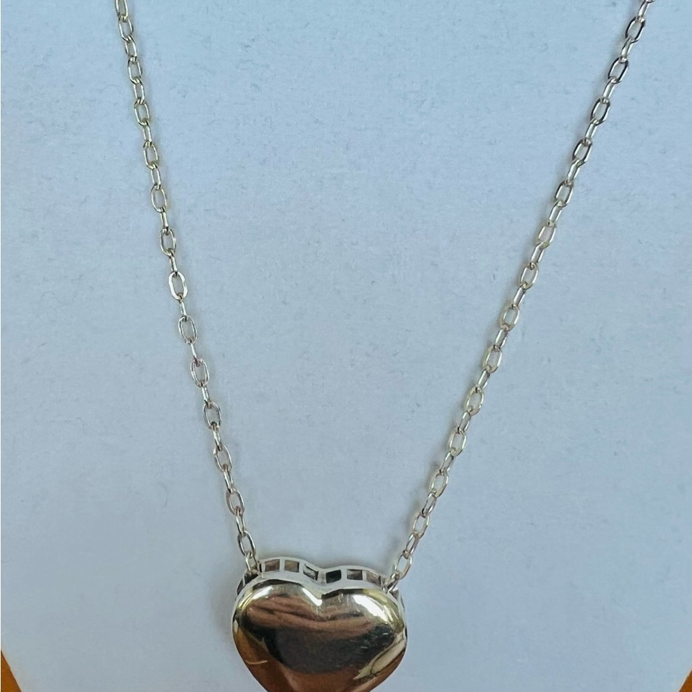 Mayor’s Sterling Silver Heart Pendant Necklace. 17 inch chain.